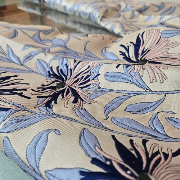 Giambattista Valli | Blue Floral Print Pant | Silk Blend Made in Italy | Size 42 - Picture 2 of 10